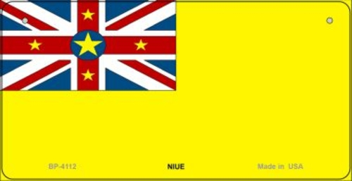 Smart Blonde BP-4112 3 x 6 in. Nive Flag Novelty Metal Bicycle Plate