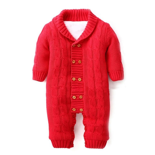 Newborn Toddler  Baby Button Rompers Lapel