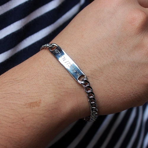 Personalized Steel Chain Bracelet