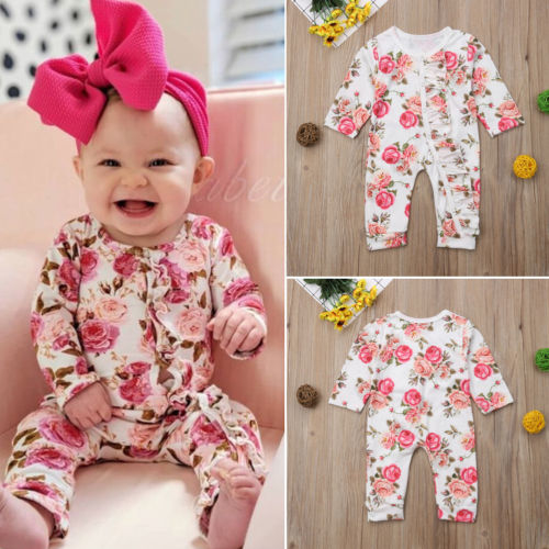 Pretty Newborn Baby Girls Floral Romper Girl