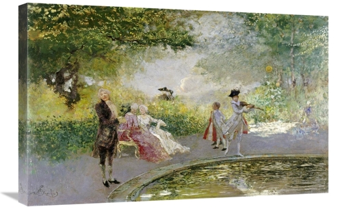 Global Gallery GCS-267697-30-142 30 in. Elegant Figures by an Ornament