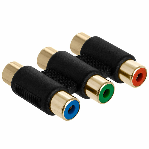 CMPLE 122-N 3-RCA Jacks to 3-RCA Jacks Coupler - Red, Green & Blue