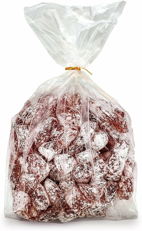 PUREVACY Clear Plastic Bags 10” x 6” x 20”. Pack of 100 Large Gusseted