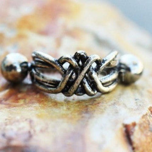 316L Stainless Steel Wire Wrapped Cartilage Cuff Earring