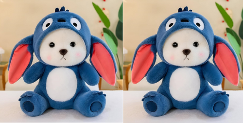 Cute Stuffed Animals Plush Toys Big Ear Pack of 2