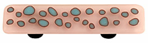 Hot Knobs HK6000-PB Reactive Clear Petal Pink Rectangle Glass Cabinet 