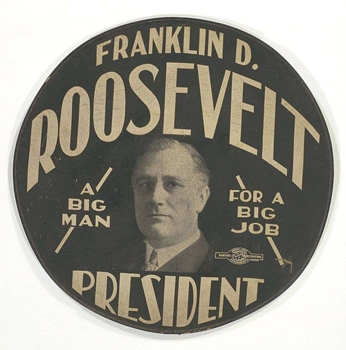 3 Inch Cloth  Patch Franklin Roosevelt for President 1932