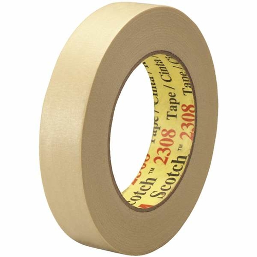 Scotch T935230812PK 1 in. x 60 yards 2308 Masking Tape, Natural - 