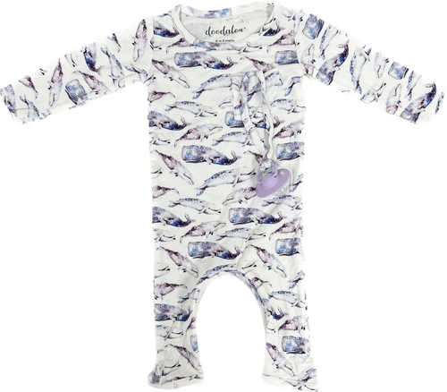 Oh Whaley? - Doodalou Bamboo Baby Romper - 18 - 24 Months