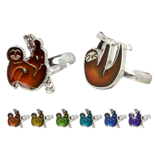 Cute Kids Sloth Mood Ring