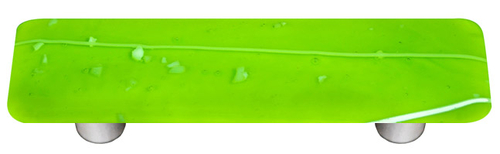 Hot Knobs HK3113-PA Mardi Gras White with Spring Green Rectangle Glass