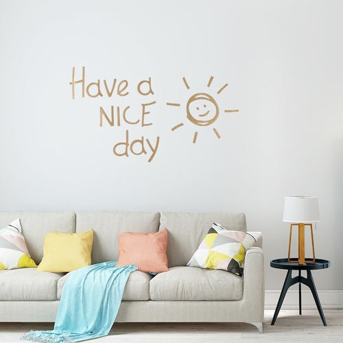 Have a NICE day Lovely sun vinyl Wall