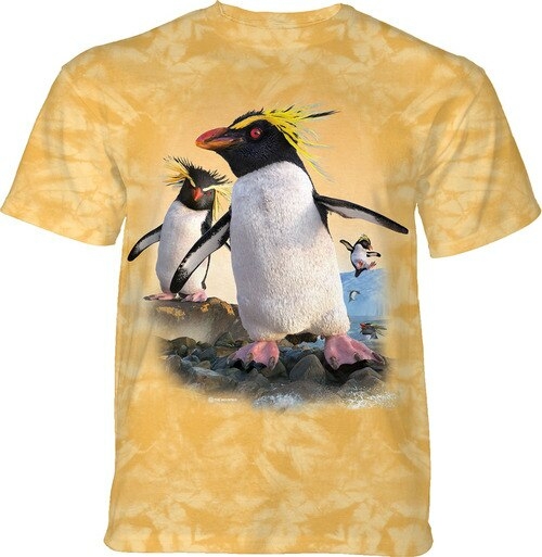 The Mountain 5465384 Yellow Rockhopper Penguins Tri-Blends T-Shirt - 2