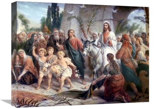 Global Gallery GCS-279448-22-142 22 in. Christs Entrance into Jerusale