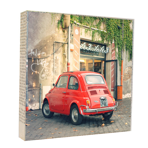 Red Fiat 5x5 Art Block