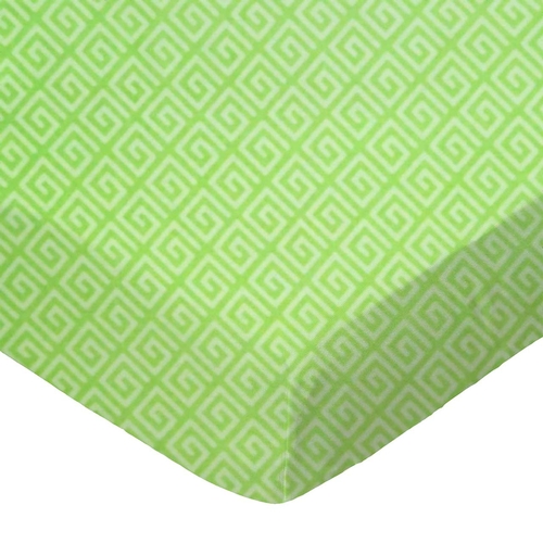 SheetWorld Fitted Bassinet Sheet - 100% Cotton Woven - Geo Green, Made