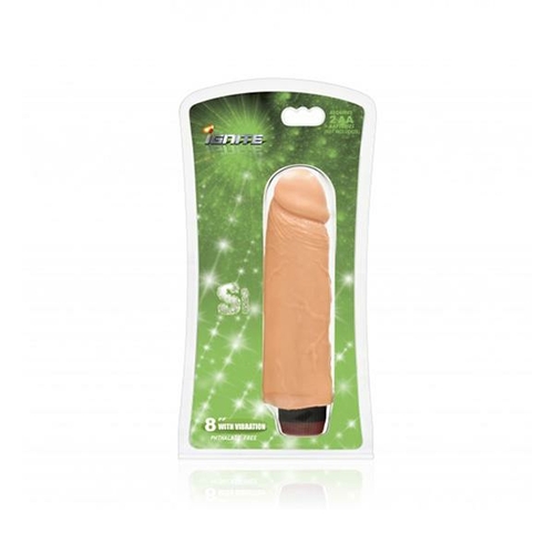 Cock With Vibration 8 Inch Vanilla