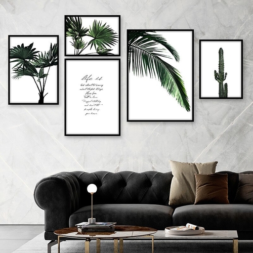 Green Leaves Poster Nordic Quotes Wall Art