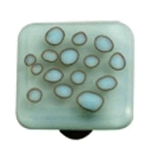 Hot Knobs HK6005-KB Reactive Clear Powder Blue Square Glass Cabinet Kn