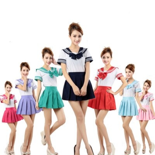 7 Colors Japanese School Uniforms Clothing Sailor