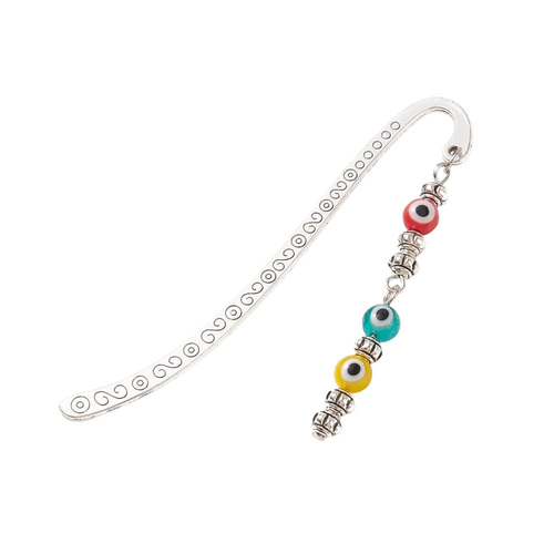 Evil Eye Pendant Bookmark/Hairpin, Assorted Colour