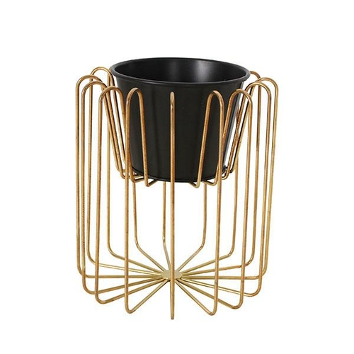 Neto Metal Frame Flower Pot Gold