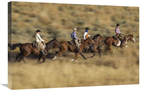 Global Gallery GCS-452599-2030-142 20 x 30 in. Cowboys & A Cowgirl Rid