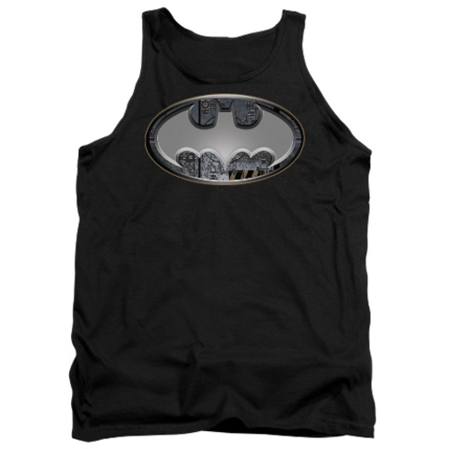 Trevco Batman-Steel Wall Shield - Adult Tank Top - Black, Small