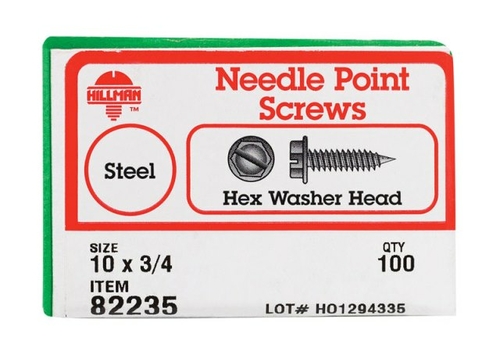 Hillman 82235 10 x 0.75 in. Self-Piercing Screws Hex Head  100 per Box