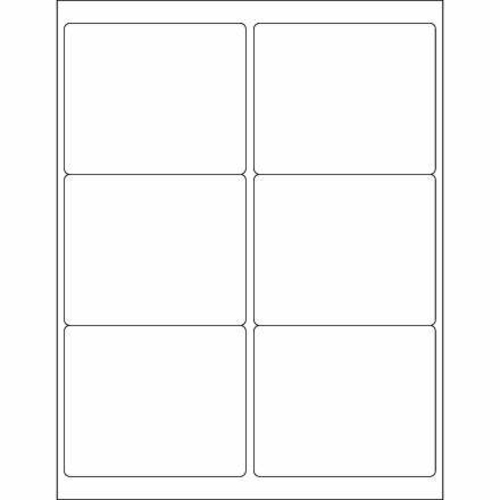Box Partners LL266 4 x 3.33 in. White Removable Rectangle Laser Labels