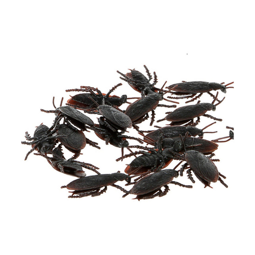 Halloween Decorations Cockroaches Black Multicolour (12 Units)