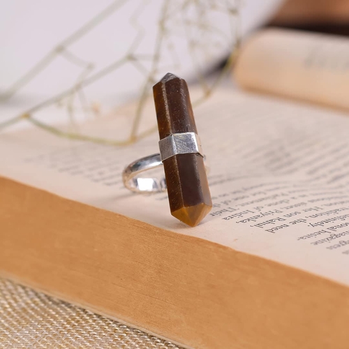 Tiger Eye Double Terminated Pencil Rings