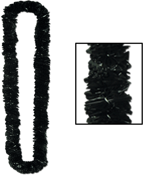 Soft-Twist Poly Leis - Black #KB553