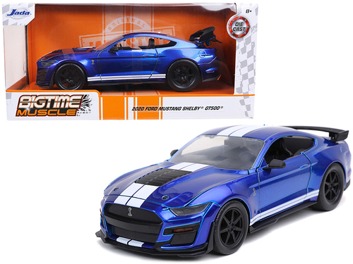 2020 Ford Mustang Shelby GT500 Candy Blue with White Stripes \Bigtime