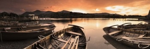 Panoramic Images PPI133358L Boats in a lake  Derwent Water  Keswick  E