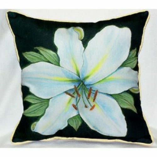 Betsy Drake HJ704 Casablanca Lily Throw Pillow- 18 x 18 in.