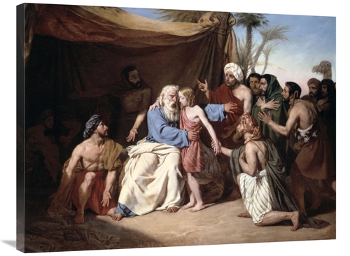 Global Gallery GCS-279871-36-142 36 in. Jacob Refusing to Let Benjamin