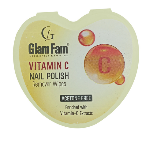 GLAMFAM "VITAMIN C" HEART SHAPE REMOVER WIPES