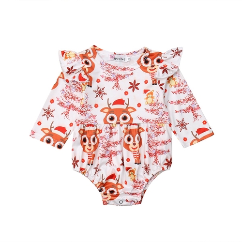 Baby Xmas Bodysuit Clothes Newborn Babies Girls