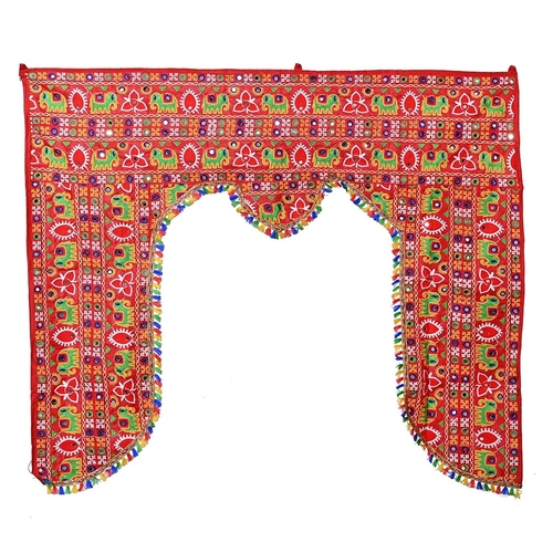 Traditional Embroidery Toran For Temple Decoration Toran