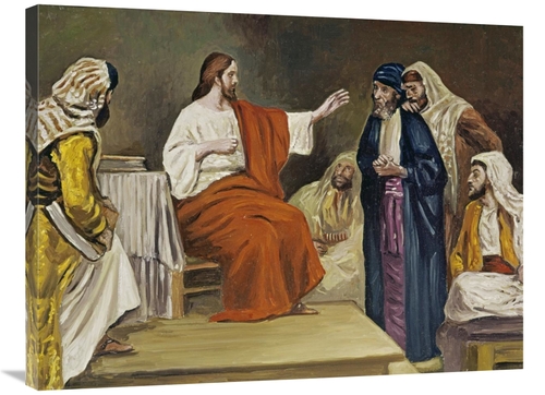 Global Gallery GCS-282358-36-142 36 in. Jesus in the Synagogue Art Pri