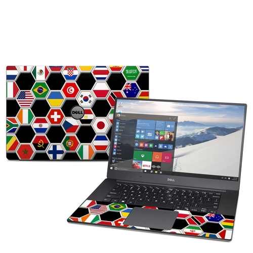 DecalGirl DX15-SFLAGS Dell XPS 15 9560 Skin - Soccer Flags