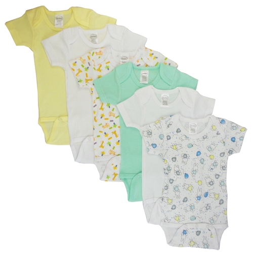 Bambini CS-004M-005M Boys Short Sleeve & Printed, White & Green - 