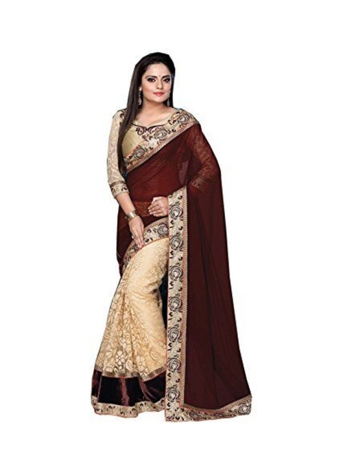 Maroon Color Georgette  Saree