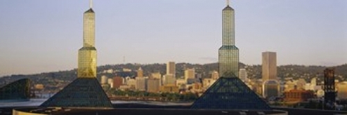 Panoramic Images PPI85298L Twin Towers of a Convention Center  Portlan