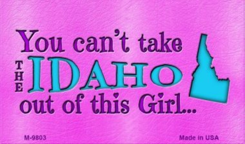 Smart Blonde M-9803 Idaho Girl License Plate Metal Magnet Novelty