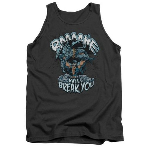 Trevco Batman-Bane Will Break You - Adult Tank Top - Charcoal, 2X