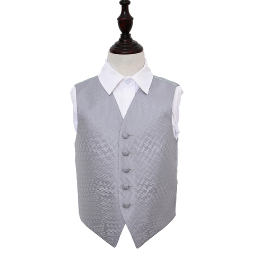 Greek Key Waistcoat - Boys - Silver, 22'