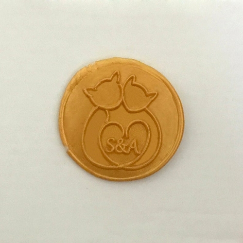 Personalized Initial Sealing Wax Stamp - Cat Sealing Wax Stamp