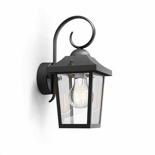 Wall Light Philips 17236/30/PN Black Aluminium 60 W E27 Lantern (1